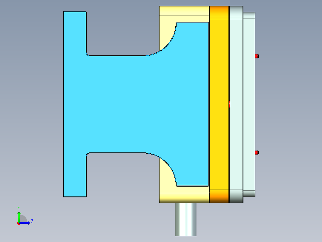 N500-COVER-笔记本CNC工装夹具三维模型CNC3左视图