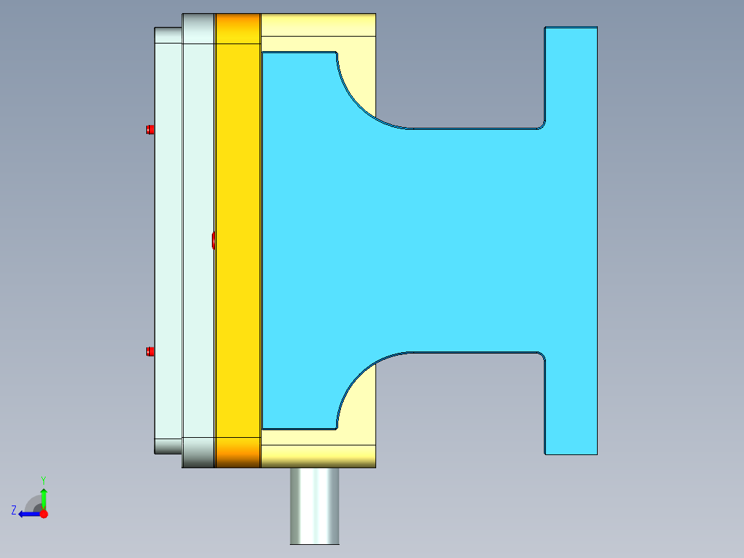 N500-COVER-笔记本CNC工装夹具三维模型CNC3右视图