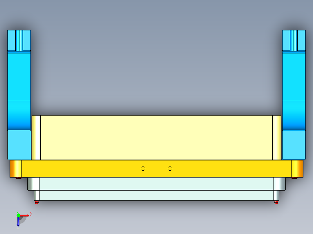 N500-COVER-笔记本CNC工装夹具三维模型CNC3俯视图