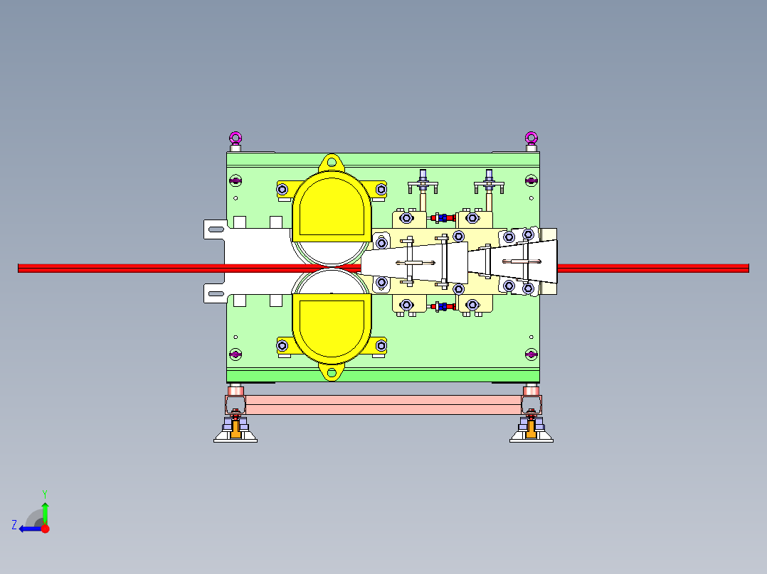轧机机架step右视图