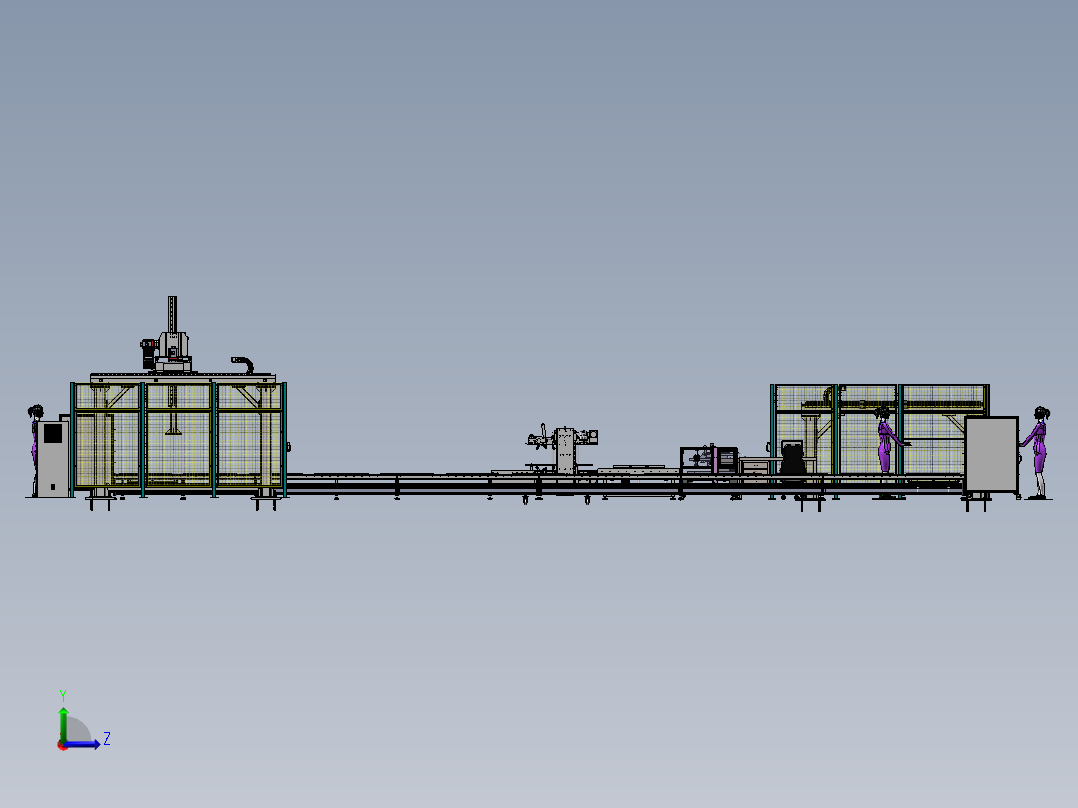 家具包装线sw22可编辑左视图