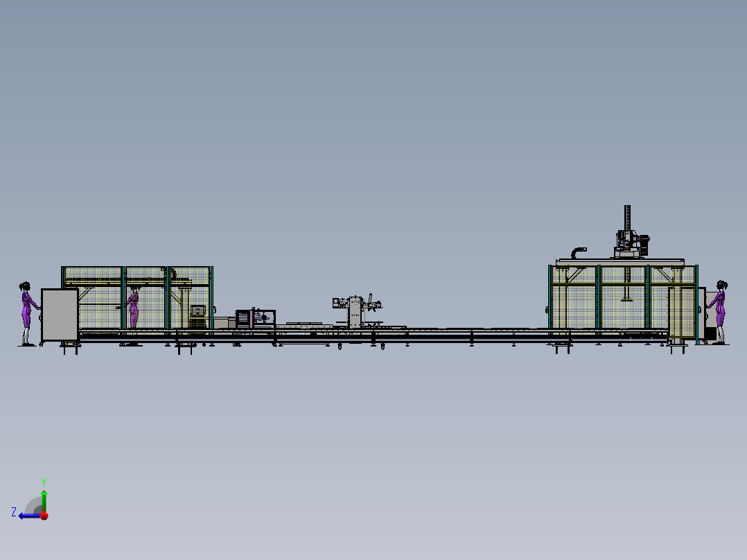 家具包装线sw22可编辑右视图