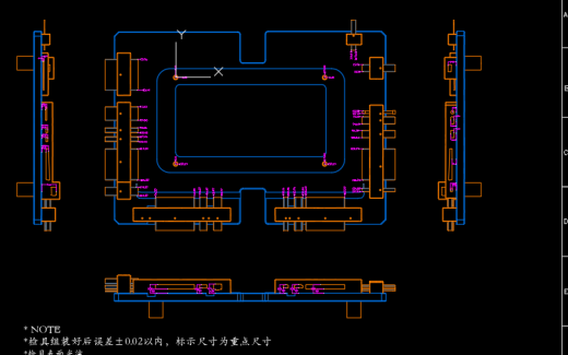 中框侧孔检测检具模型三维+CAD缩略图