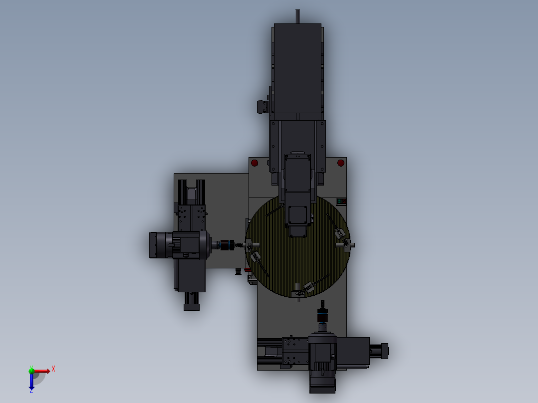 铣床、多工位圆盘铣床俯视图