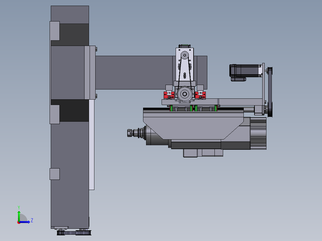 铣床、HSM铣床左视图