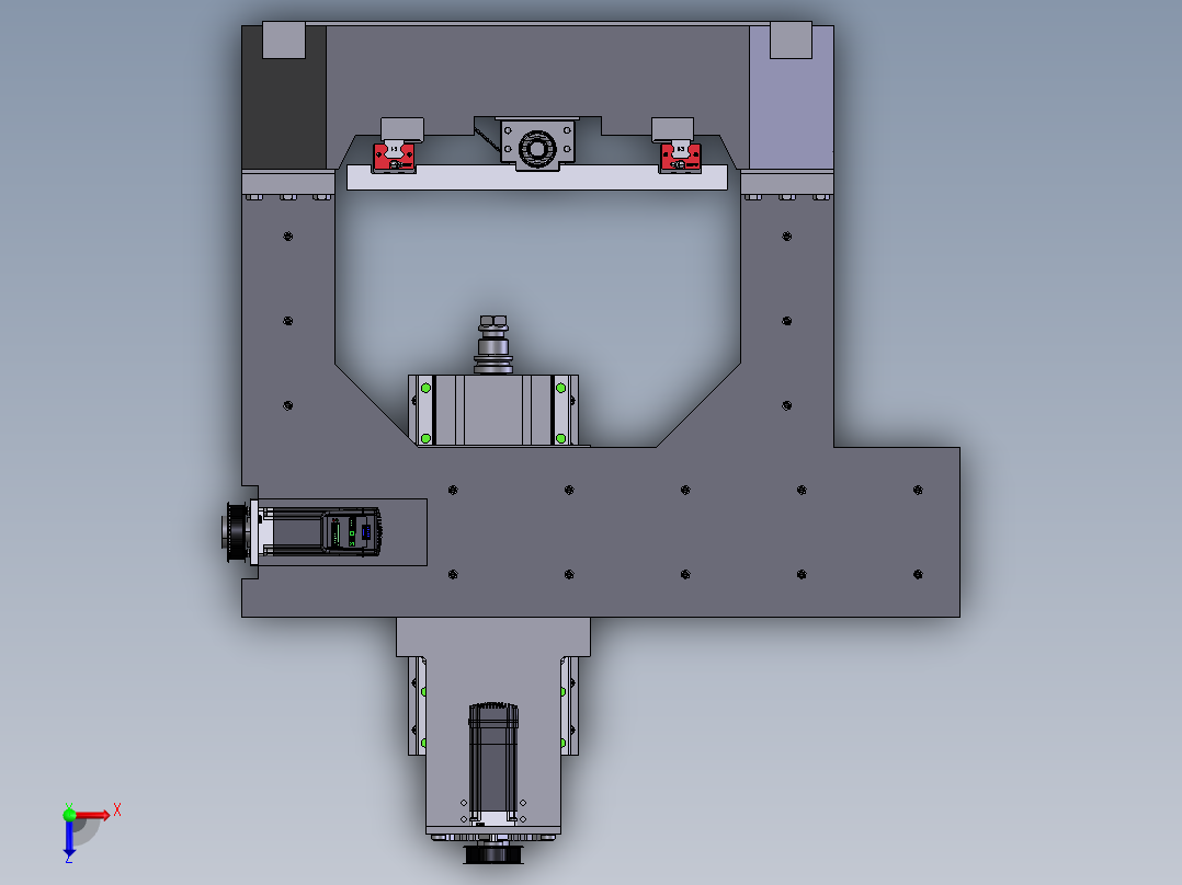 铣床、HSM铣床俯视图