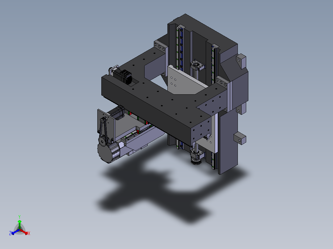 铣床、HSM铣床正等轴测图