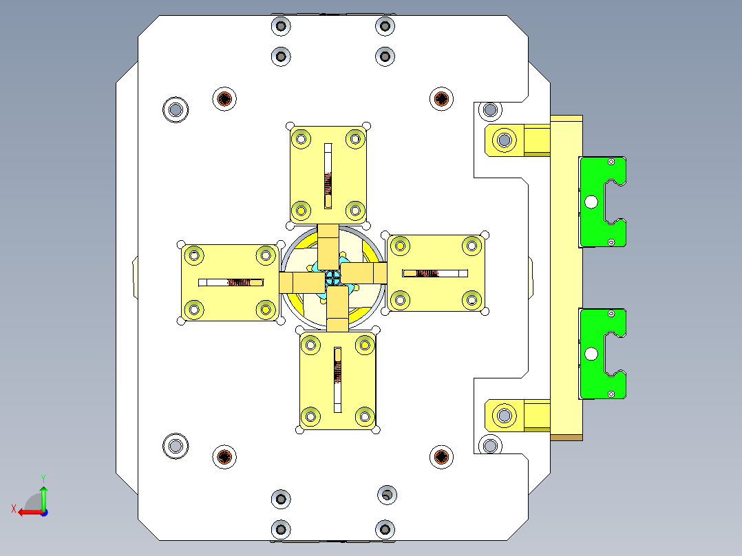 可调取放O圈机构后视图