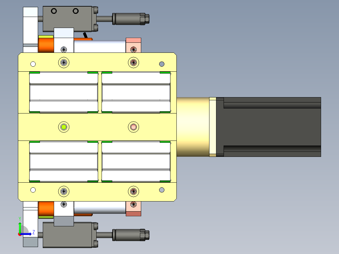 可调取放O圈机构左视图