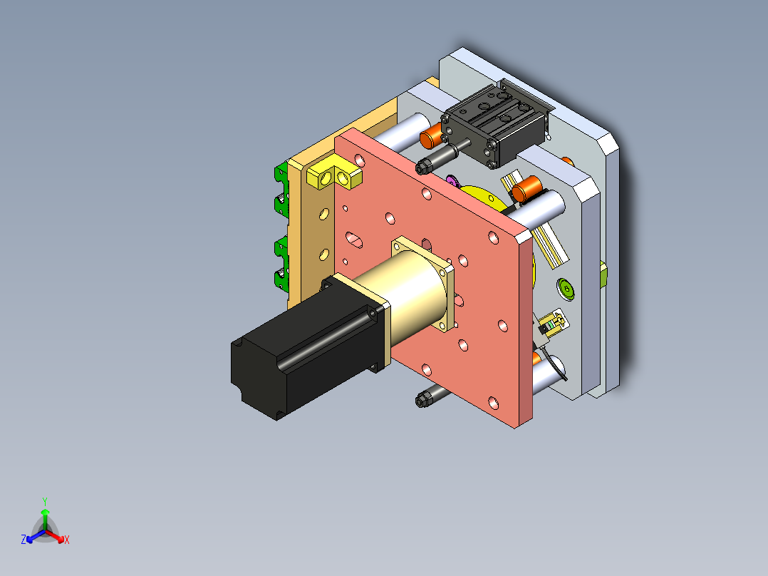 可调取放O圈机构正等轴测图