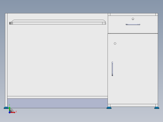 电脑桌(40)前视缩略图