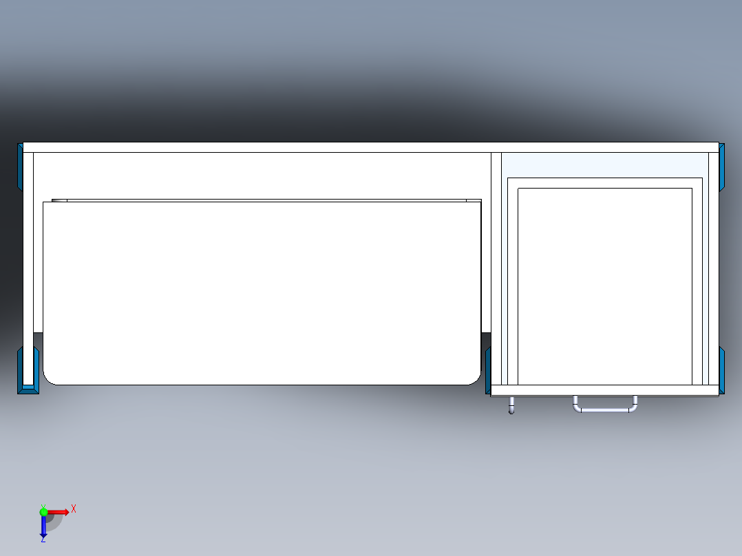 电脑桌(40)俯视图