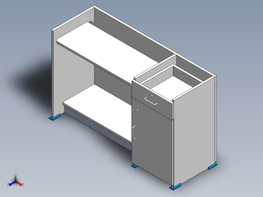 电脑桌(40)正等轴测缩略图
