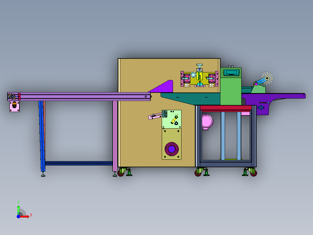 酸辣粉干挂面包装机械设备前视图