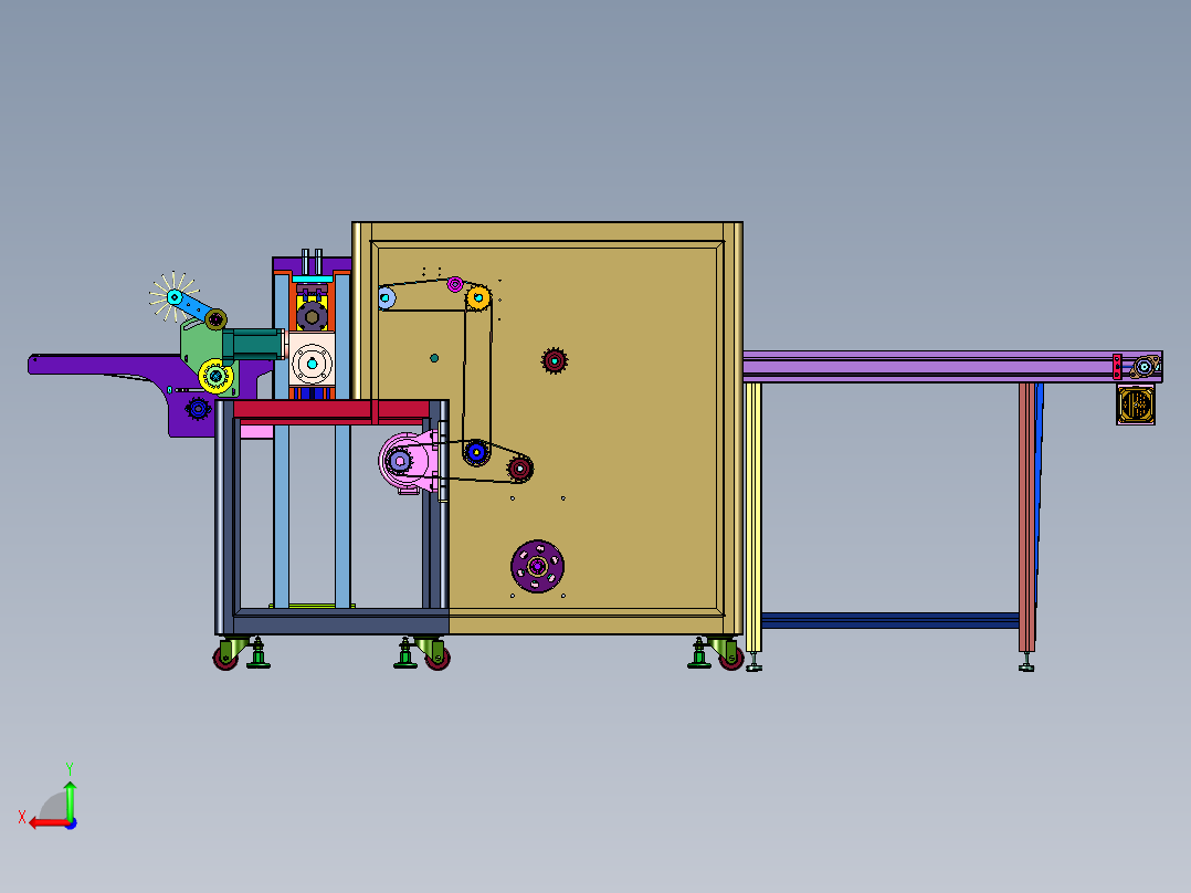酸辣粉干挂面包装机械设备后视图