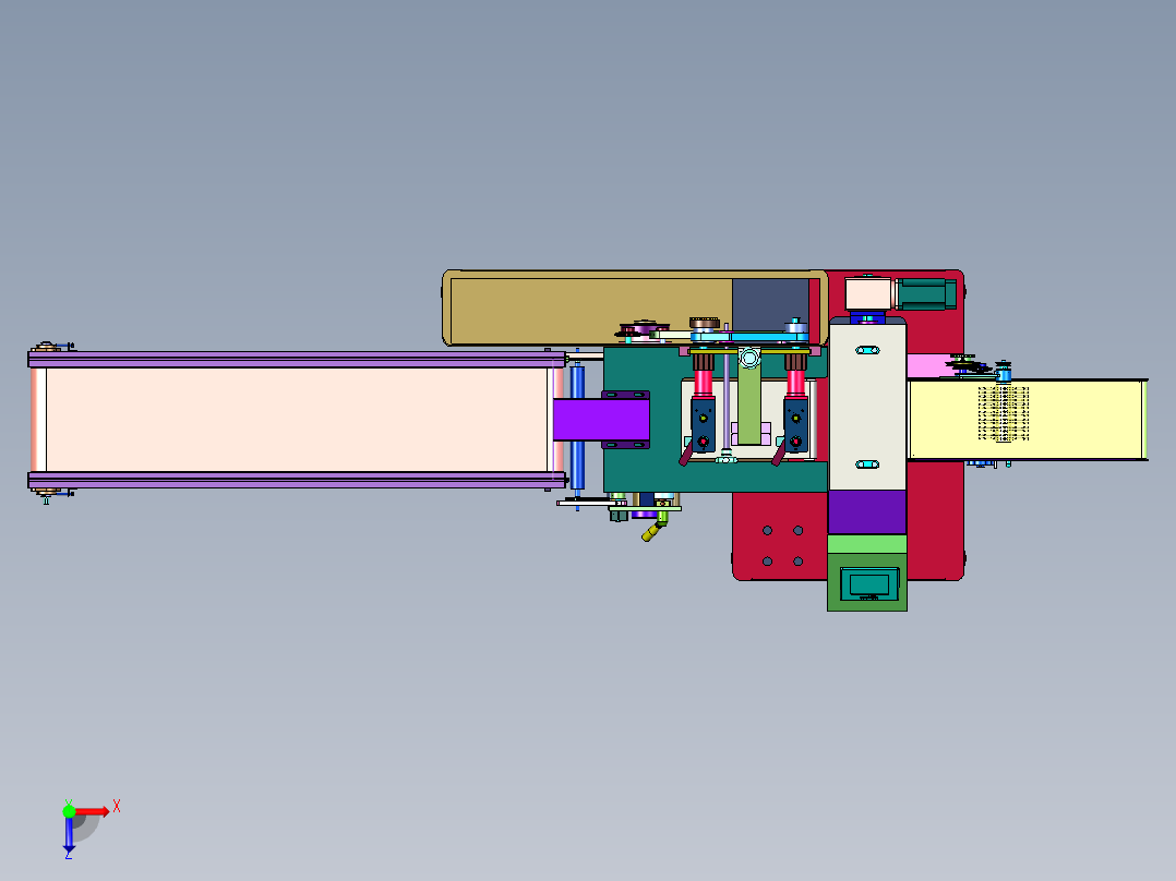 酸辣粉干挂面包装机械设备俯视图