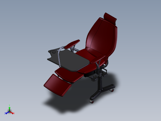 工作椅正等轴测缩略图