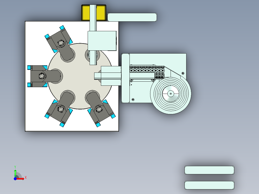 HEXOGONAL POCKET六角套筒钻削设备3D图纸 STP格式前视图