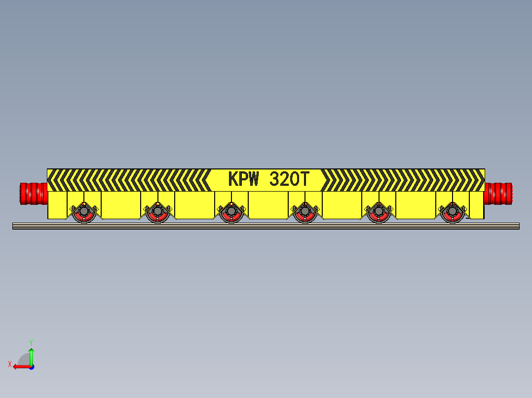 150t、300t无动力拖车及200t、320t、400t电动平车-KPD-KPW-300T(9.5×6×1.2m)无动力平车MF125后视图