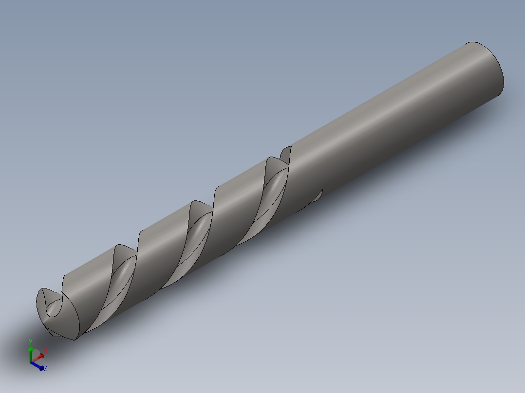 12毫米钻头主视图