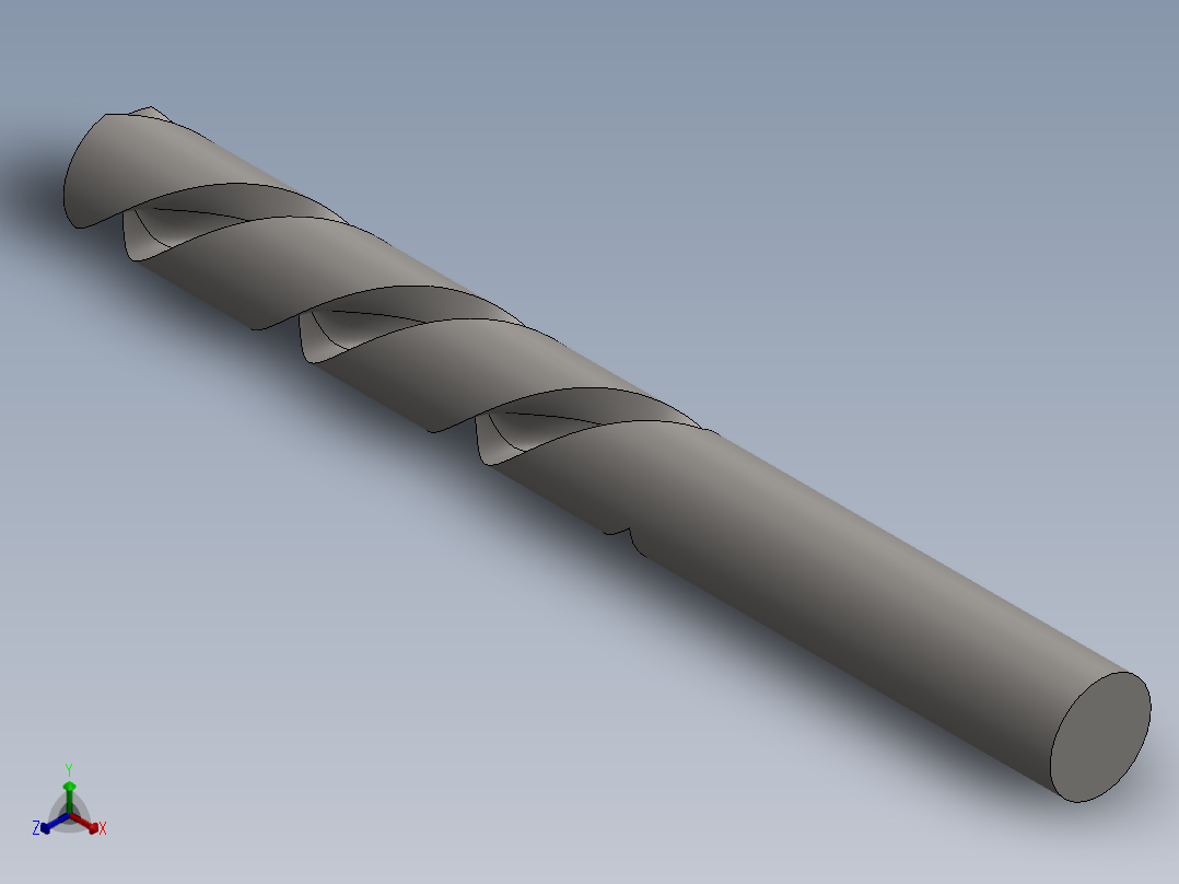 12毫米钻头正等轴测图