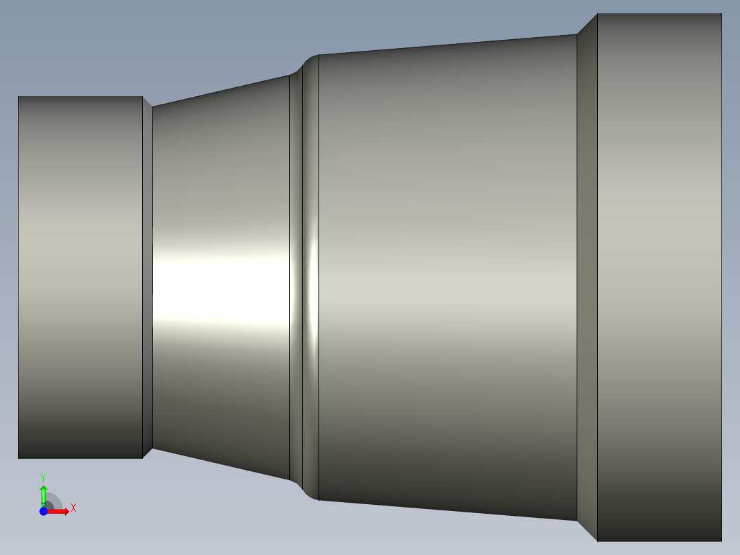 螺纹管管箍-异径有边 DN15-DN8前视图