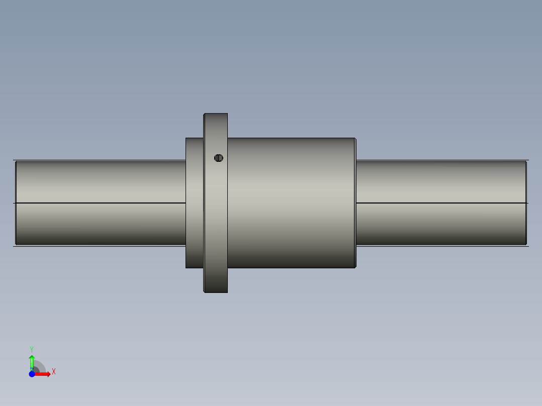 JF10025-5滚珠丝杆3D模型前视图