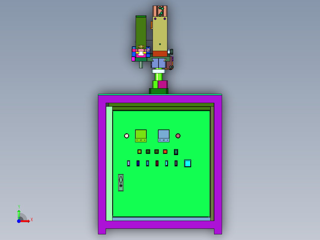 高效高精胶条分切装置前视图