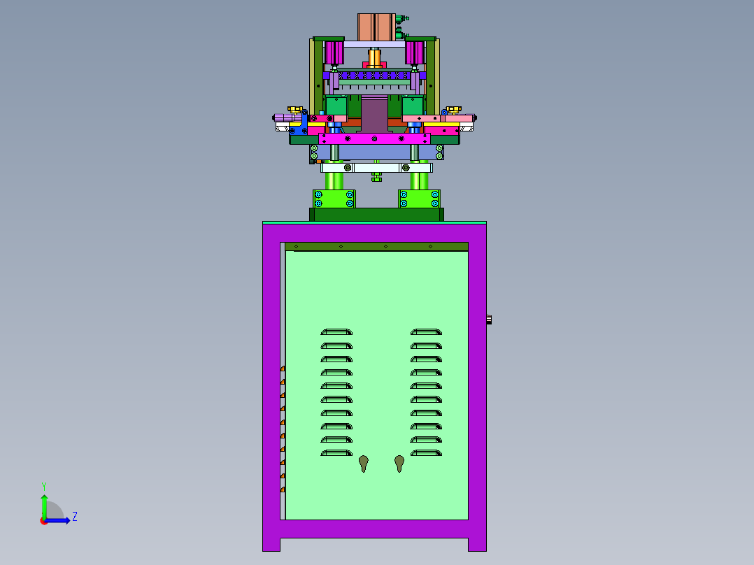 高效高精胶条分切装置左视图