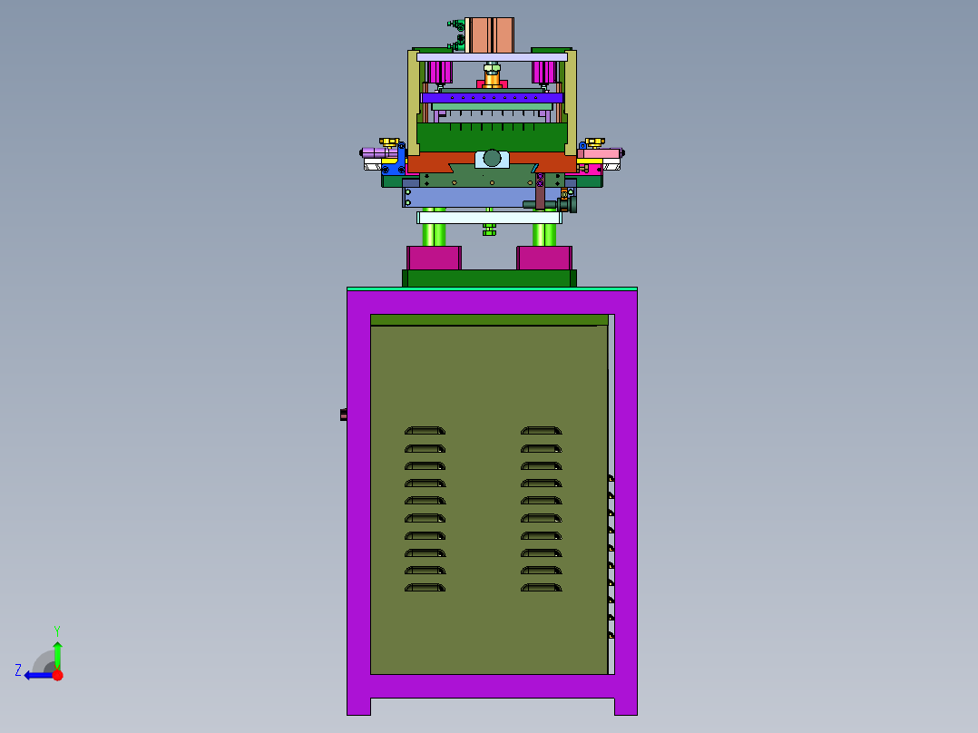 高效高精胶条分切装置右视图