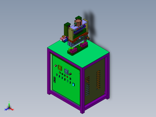 高效高精胶条分切装置正等轴测缩略图