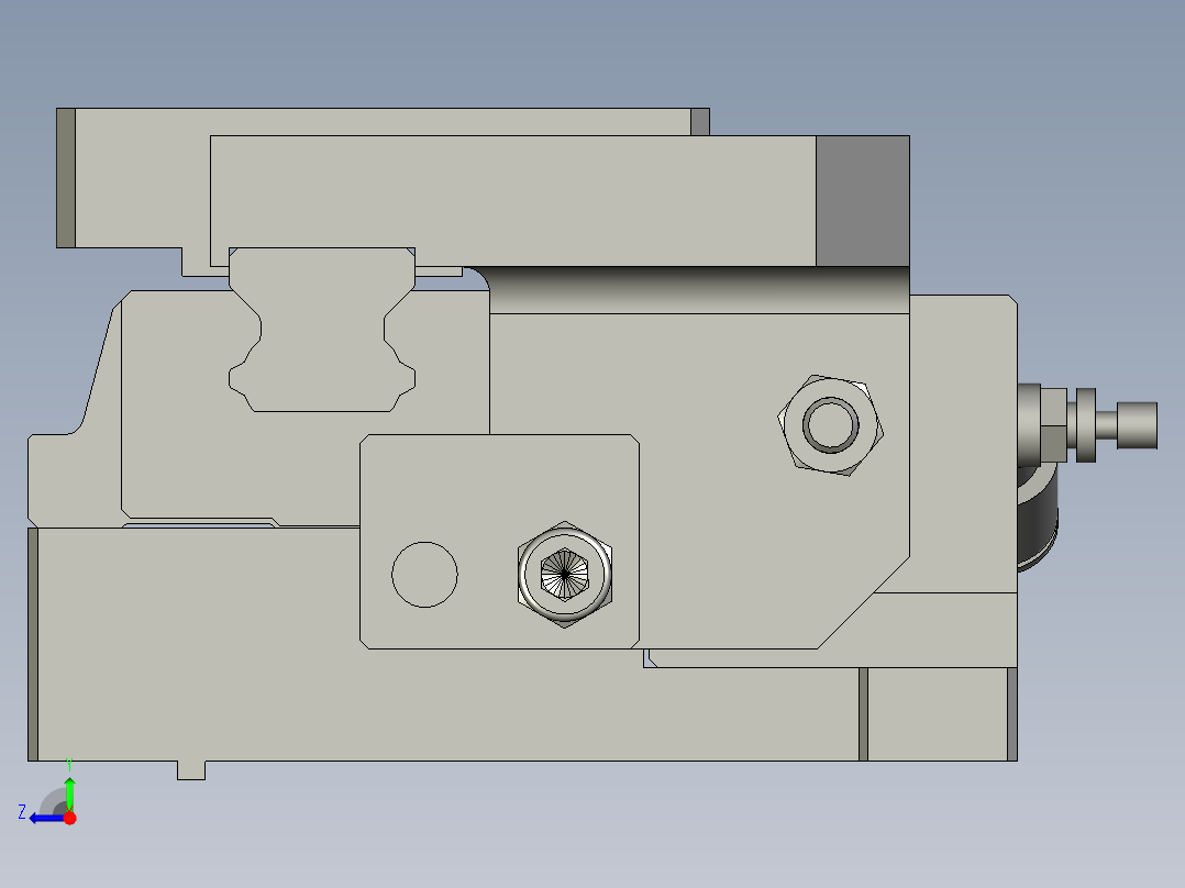 F01AE00021-D60000气缸右移右视图