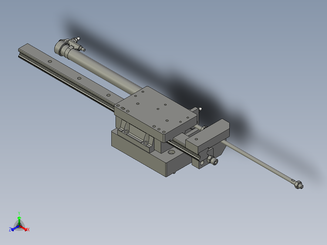 F01AE00021-D60000气缸右移正等轴测图