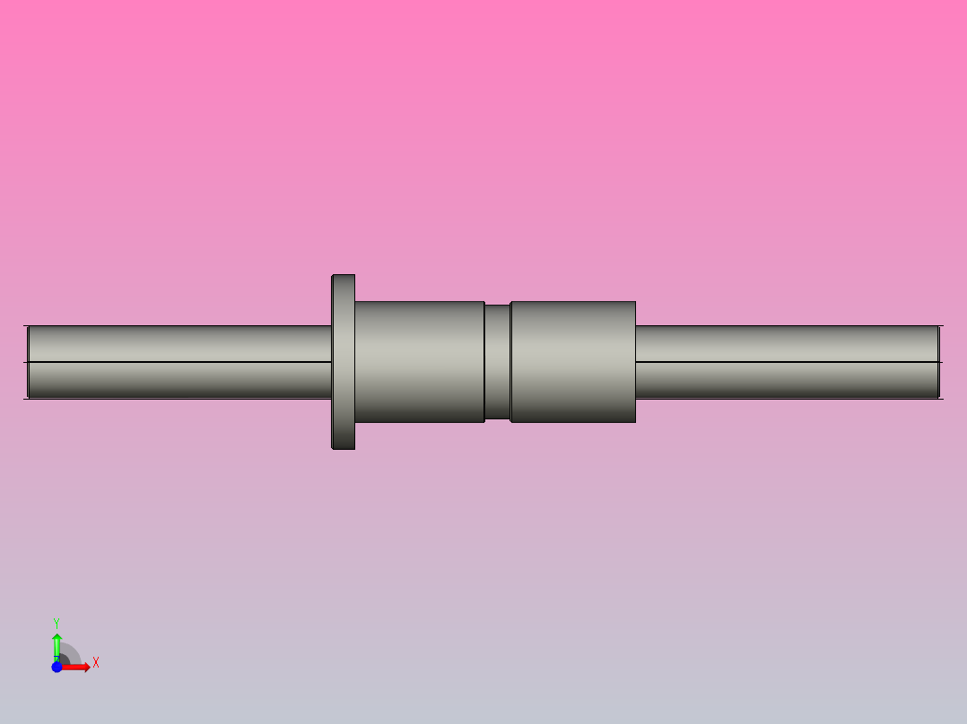 DKFZD5012-6滚珠丝杆3D模型前视图