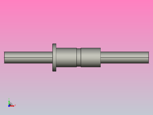 DKFZD5012-6滚珠丝杆3D模型前视缩略图