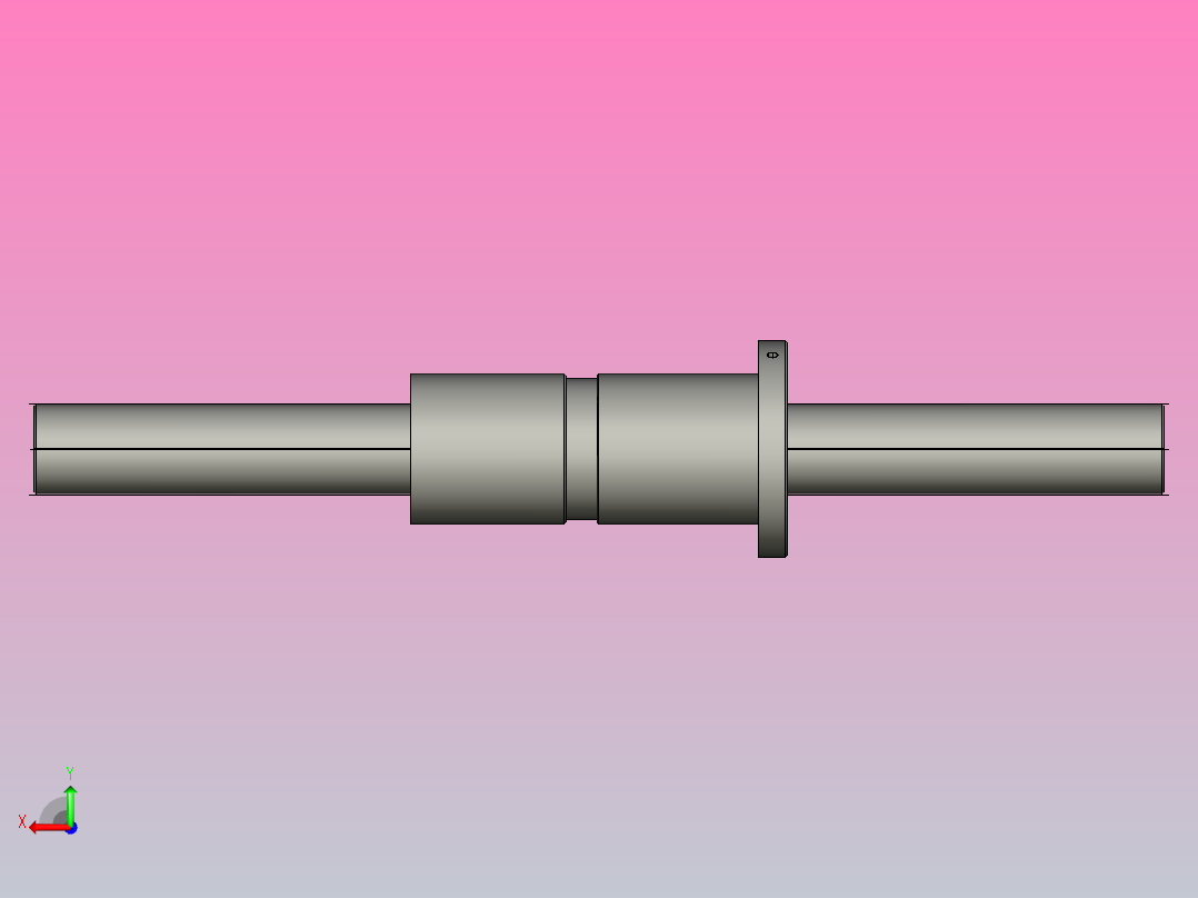 DKFZD5012-6滚珠丝杆3D模型后视图