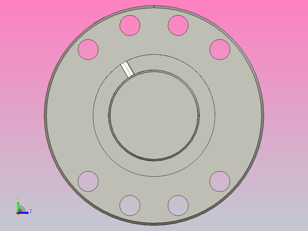 DKFZD5012-6滚珠丝杆3D模型左视图
