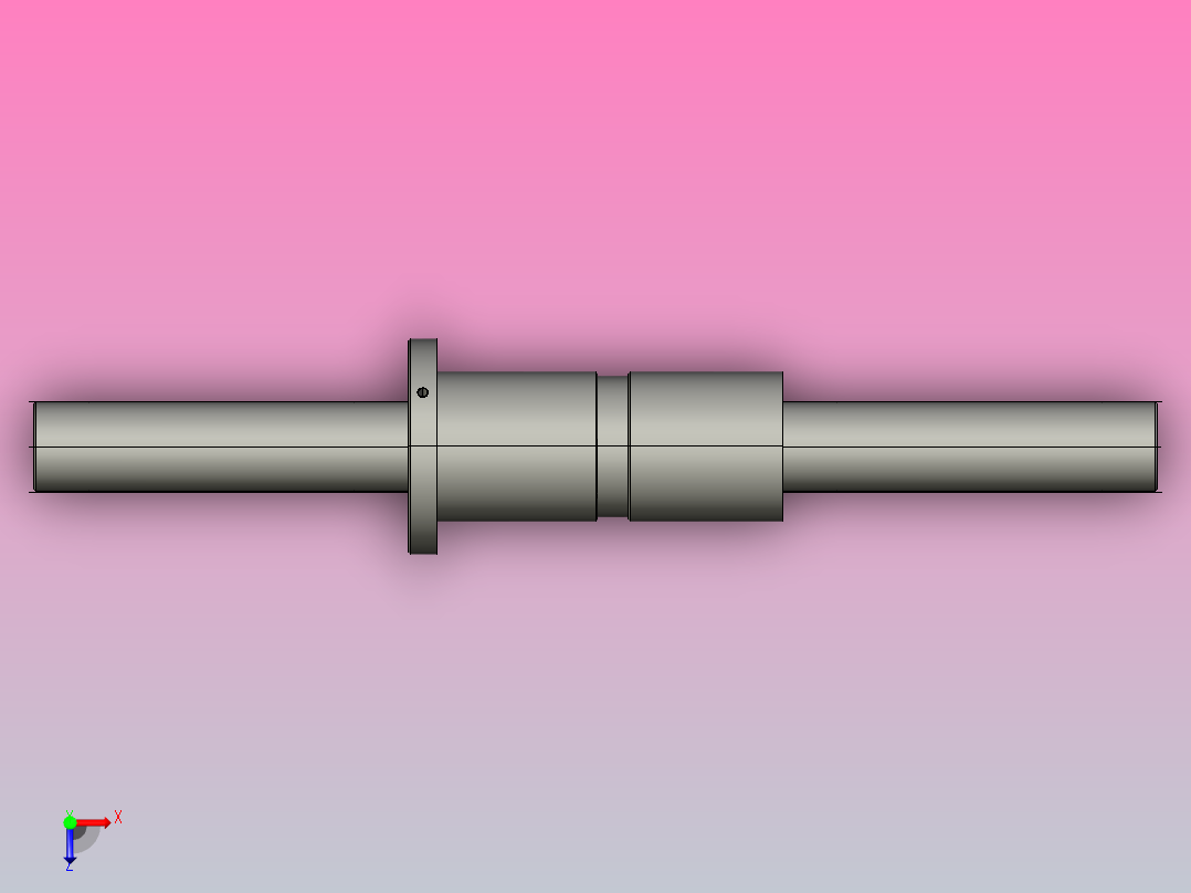 DKFZD5012-6滚珠丝杆3D模型俯视图