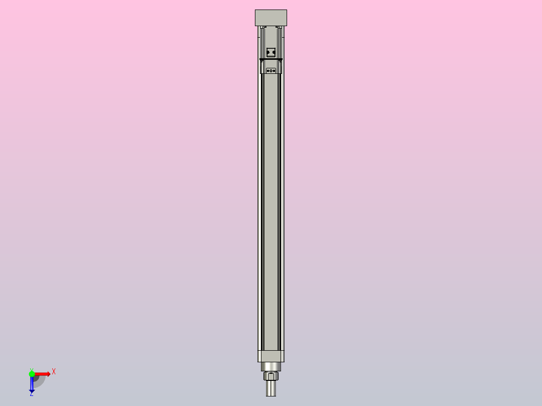 MTE63-750-P-M400W-A-S3 MTE63电动缸 最大负载300kg 400W电机间接安装俯视图