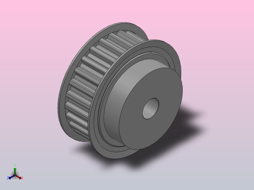 小凸缘型梯形齿同步带轮T10型_ST10DC-26-25-dc16-A