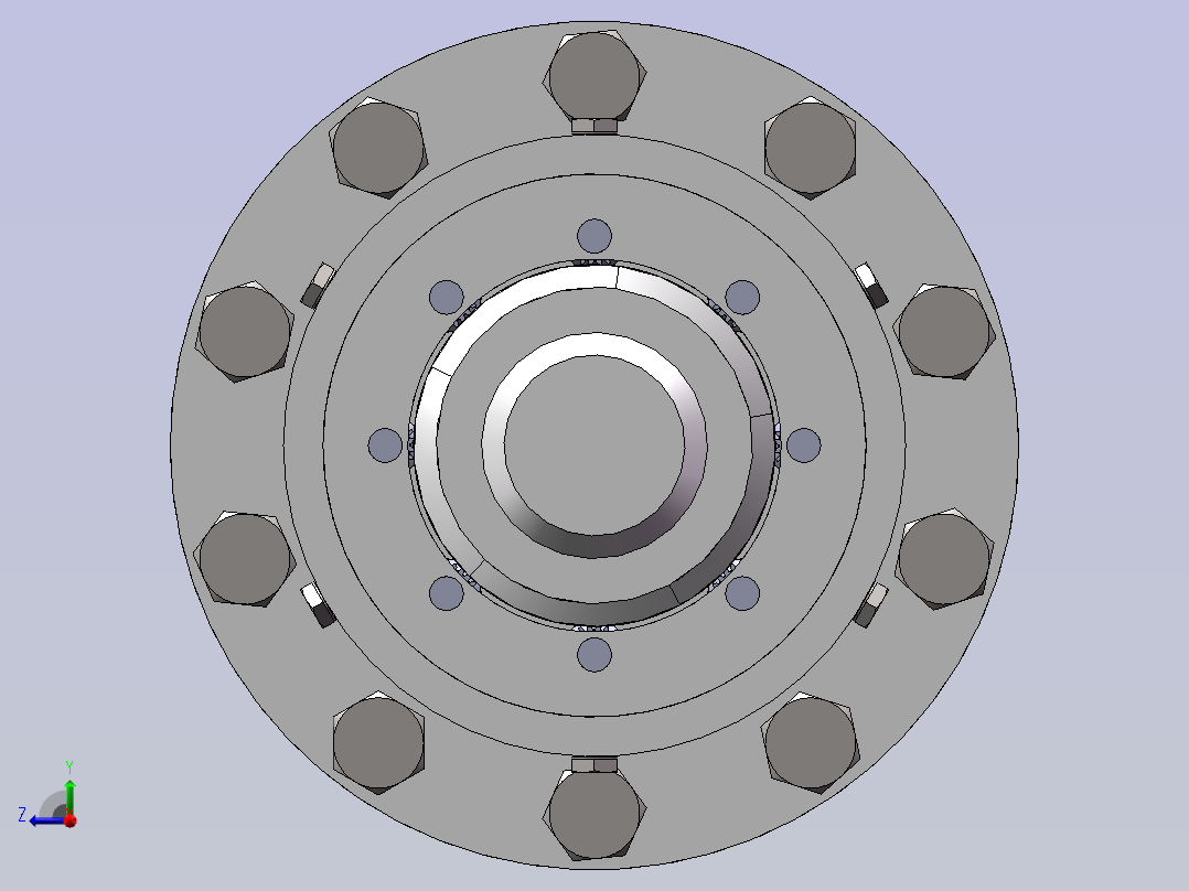 预紧式行星滚柱丝杠右视图