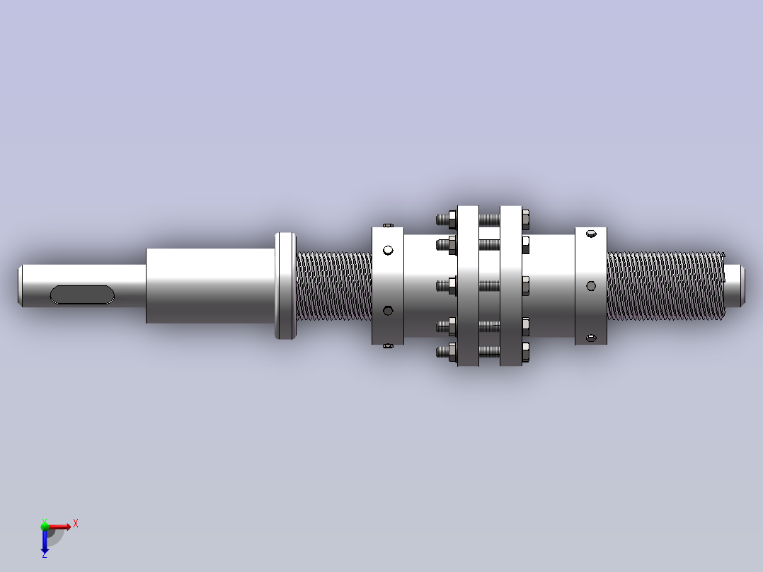 预紧式行星滚柱丝杠俯视图