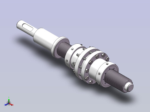 预紧式行星滚柱丝杠正等轴测缩略图