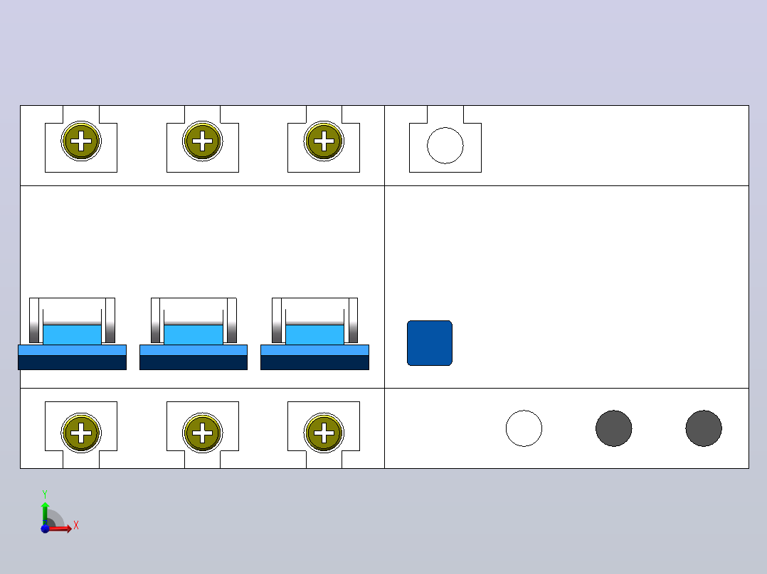 SEGB1L-100[SEGB1L-100-3P]空气开关，断路器前视图