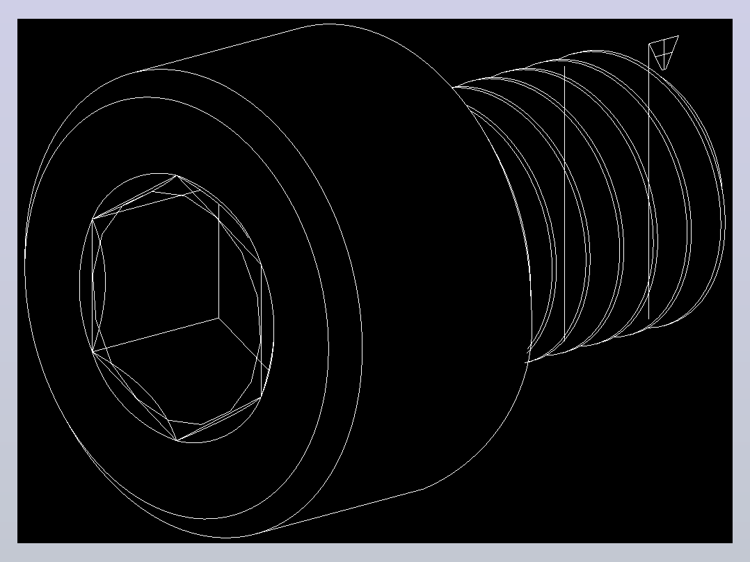 M6 x 1mm螺纹8mm长内六角螺钉.DWG