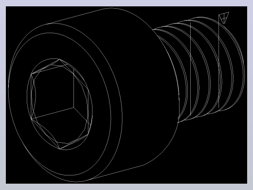 M6 x 1mm螺纹8mm长内六角螺钉.DWG