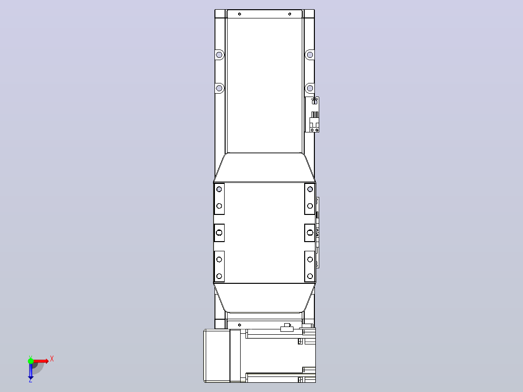 机器人皮带驱动直线轴TPA-GCB-150-P80-L150-LU-M75-N3俯视图