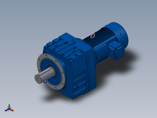 RF147法兰轴伸式安装斜齿轮减速机RF147-Y15-4P-160L-M1-0°-Φ550
