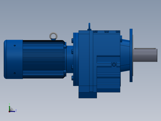 RF147法兰轴伸式安装斜齿轮减速机RF147-Y15-4P-160L-M1-0°-Φ550左视缩略图