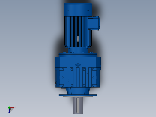 RF147法兰轴伸式安装斜齿轮减速机RF147-Y15-4P-160L-M1-0°-Φ550俯视缩略图
